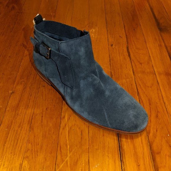 Calvin Klein Faulkner Oily Suede Blue 9.M w/Strap main image 3